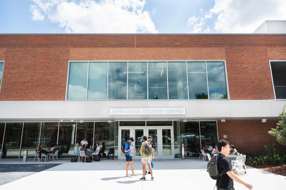 Georgia Tech Student Center, as seen from rear entrance.